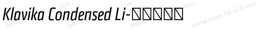 Klavika Condensed Li字体转换